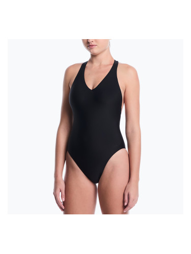 Дамски цял бански костюм Nike Hydralock Luxe Sail Boat V-Neck black