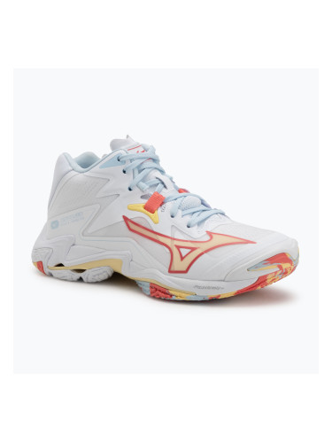 Дамски обувки за волейбол Mizuno Wave Lightning Z8 Mid white/calypso coral/pale banan