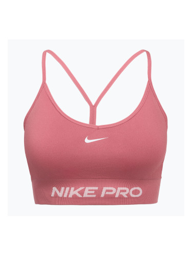 Спортен сутиен Nike Pro Seamless Light Support peony/white