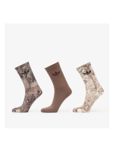 Чорапи adidas Tie Dye Crew Socks 3 Pairs Utility Black/ Off White/ Earth Strata L