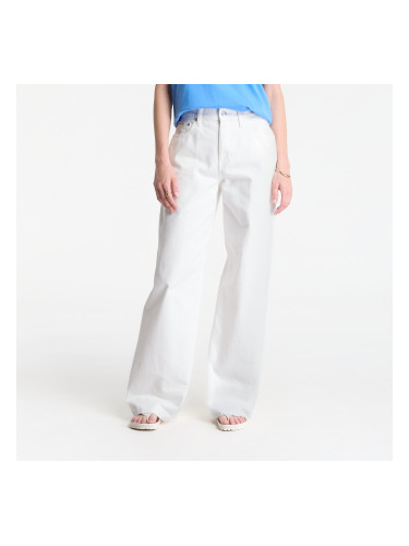 Дънки Calvin Klein Jeans The Wide Leg Raw Hem Chalk White 29