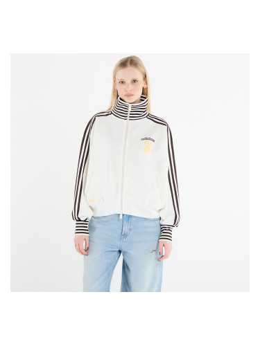 Суитшърт adidas Vintage Bb Tt Striped Rib Track Top Off White XS