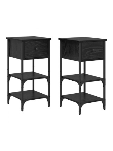 Sonata нощен шкаф с чекмедже 2 pcs, Черния дъб, 33.5 x 36 x 70 см