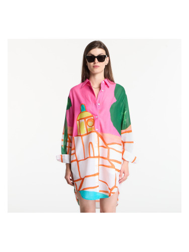 Облекло Michael Kors X Christina Zimpel St Tropez Shirt Dress White XS