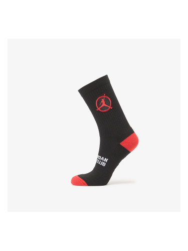 Jordan Flight Club Cushioned Crew Socks Black/ University Red/ University Red M