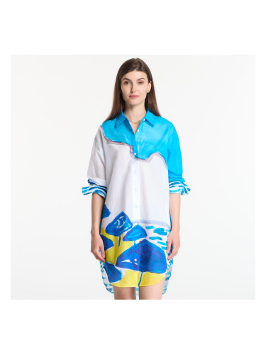 Облекло Michael Kors X Christina Zimpel Beach Shirt Dress White XS