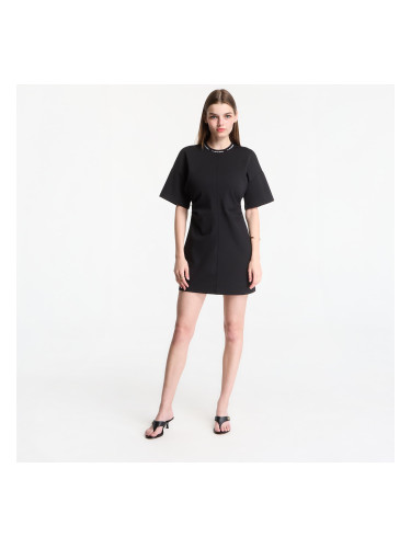 Облекло Calvin Klein Jeans Ss Logo Rib Interlock T-Shirt Dress Black XS