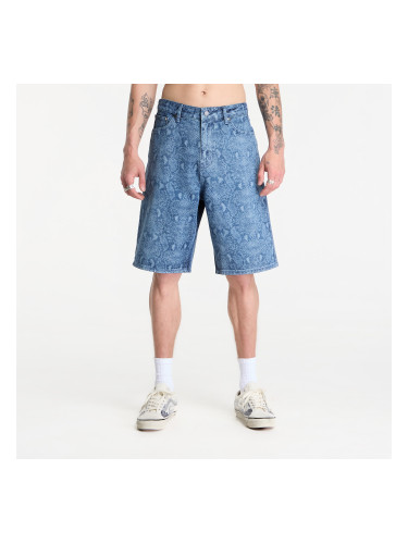 Къси панталони Daily Paper Snake Laser Denim Shorts Blue M