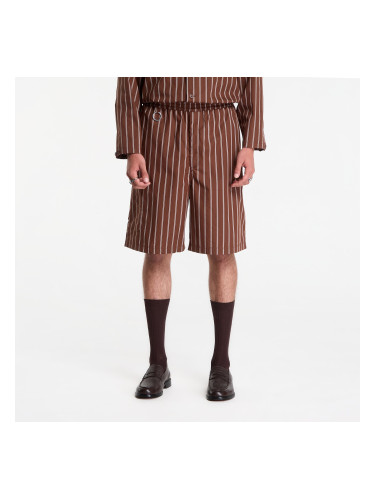 Къси панталони Études Studio Comfort Shorts Striped Dark Brown 48