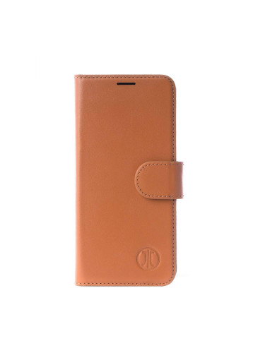 JT Berlin LeatherBook Kreuzberg Case - хоризонтален кожен (естествена кожа) калъф тип портфейл за Huawei P30 (кафяв)