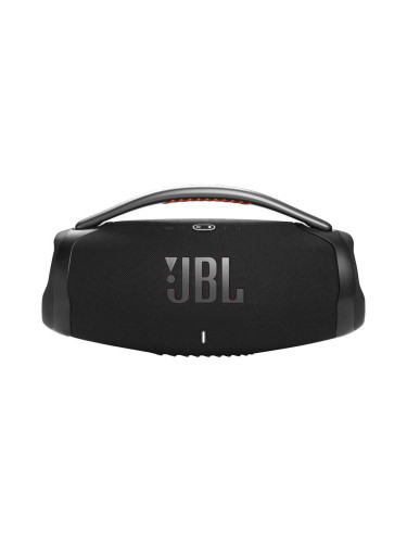JBL Boombox 3 - водоустойчив безжичен спийкър с вградена батерия, зареждащ мобилни устройства (черен)