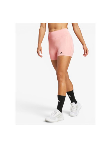 ADIDAS Optimé 4-Inch Raw Cut Hem Leggings Pink