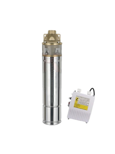 Сондажна водна помпа, турбинна, ТУНДЖА ПВСТ-750, 750W, 1", 60 м напор, 50 л/мин, с контролно табло