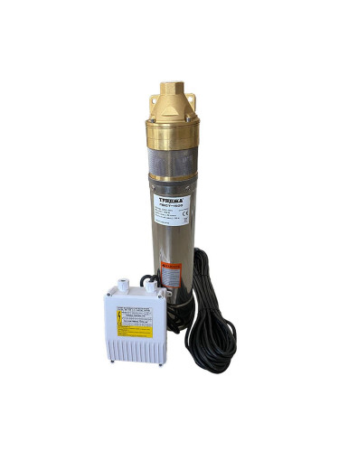 Сондажна водна помпа турбинна ТУНДЖА ПВСТ-1500, 1500W, 1", 120 м напор, 50 л/мин, с контролно табло