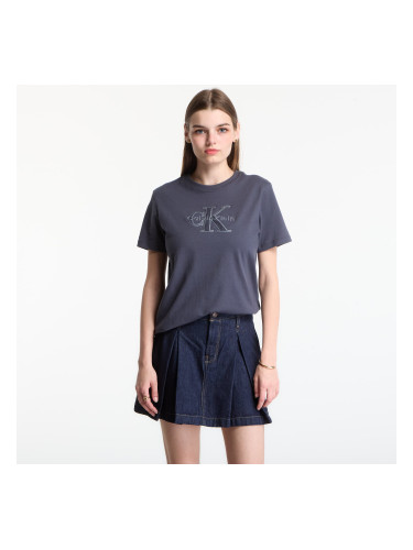Тениска Calvin Klein Jeans Ss Baby Terry Hero Monologo Tee Ebony XS