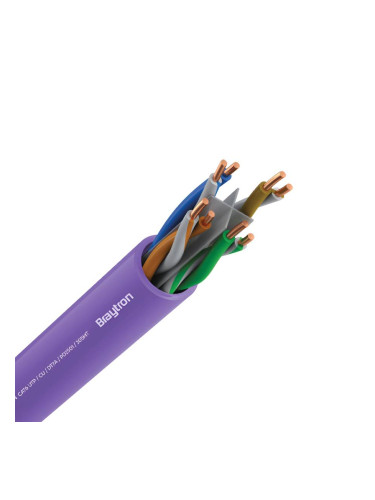 LAN кабел, UTP Cat.6, 8 провод., 0.21mm2, едножичен, мед, BZ20-00419