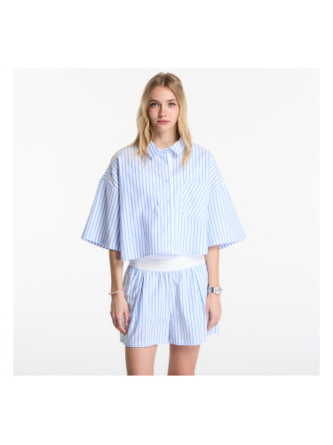 Риза Nike Sportswear Chill Poplin Women's Oversized Short-Sleeve Top Lt Photo Blue/ Hydrogen Blue/ Summit White XS