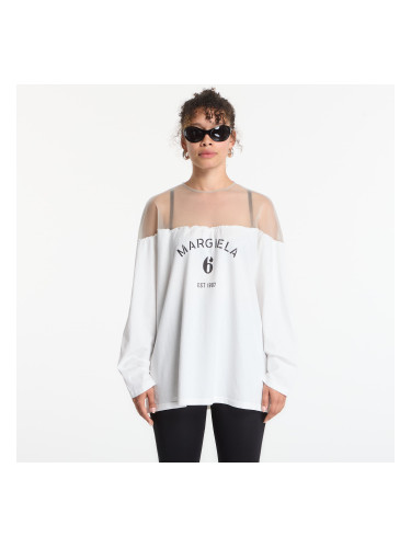 Тениска MM6 Jersey Top With Mannequin Print Off White L