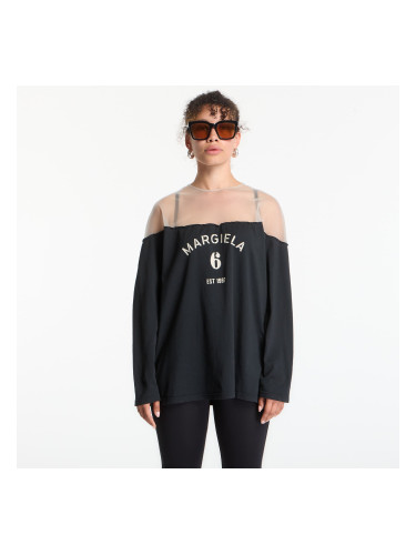 Тениска MM6 Jersey Top With Mannequin Print Black L