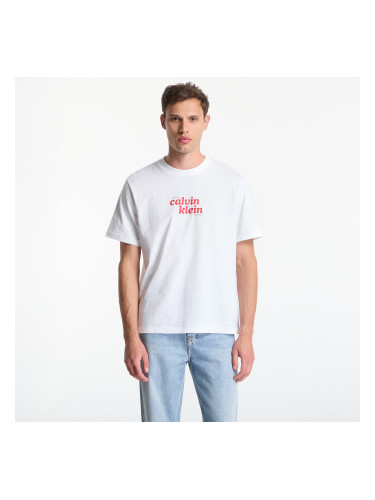 Тениска Calvin Klein Jeans Ss 20S Calvin Klein Trvl Font Graphic Tee Bright White S