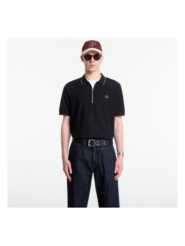 Тениска Fred Perry Crepe Pique Polo Shirt Black S