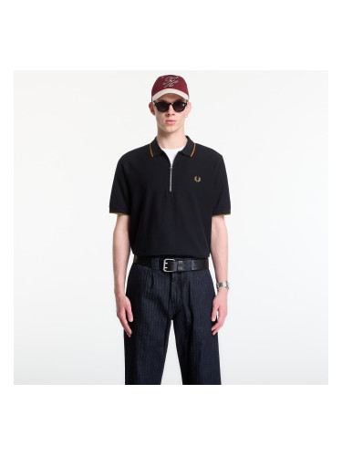 Тениска Fred Perry Crepe Pique Polo Shirt Black S