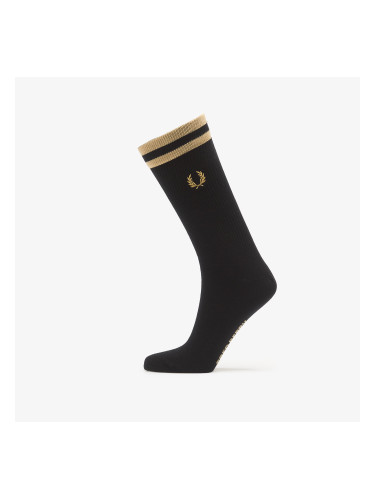 Fred Perry Tipped Sports Sock Black/ Champagne 43-46