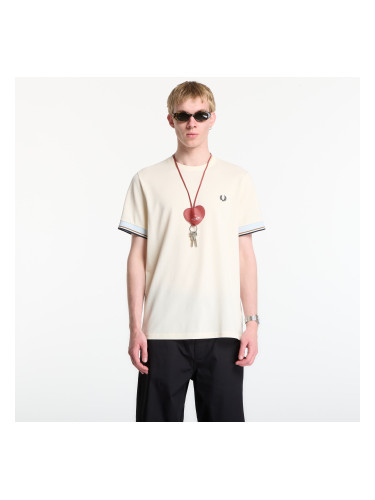 Тениска Fred Perry Twin Tipped Cuff T-Shirt Ecru XL