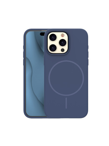 Кейс Silicone Thin Mag за iPhone 16 Pro (6.3), тъмносин
