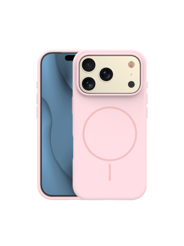 Кейс Silicone Thin Mag за iPhone 17 Pro / 18 Pro, светлорозов