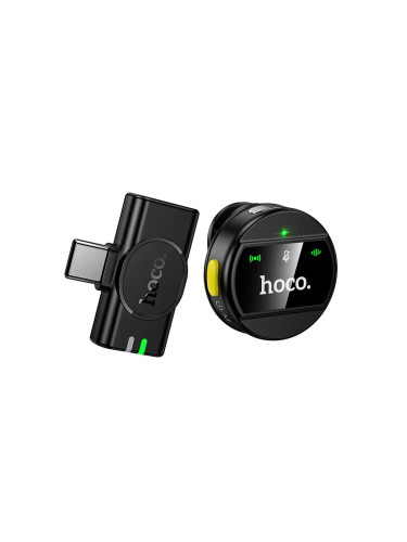 Безжичен микрофон Hoco L21 USB-C, с приемник, черен