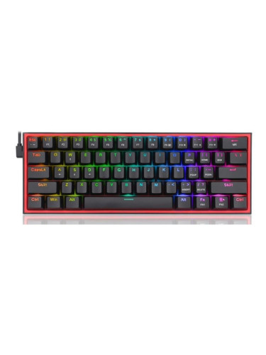  Механична клавиатура Redragon - Fizz K617-RGB, Red, RGB, черна