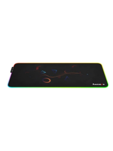  Гейминг подложка Huzaro - 2.0 RGB, XL, мека, черна