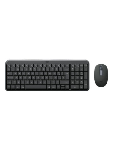  Комплект мишка и клавиатура Logitech - MK250, безжичен, графит