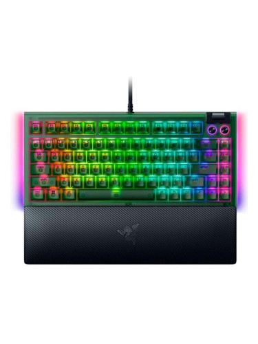  Механична клавиатура Razer - BlackWidow V4 75, Orange, RGB, Phantom Green 