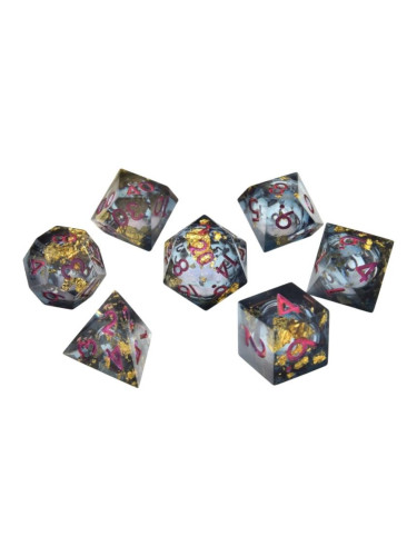  Комплект зарове GlassStaff - Liquid Core RPG Dice Set, Void Vessels (7 бр.)