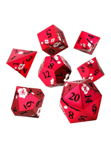  Комплект зарове GlassStaff - Metal RPG Dice Set, Dawn Blossom (7 бр.)