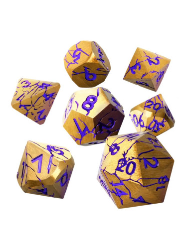 Комплект зарове GlassStaff - Metal RPG Dice Set, Shattered Sigils (7 бр.)