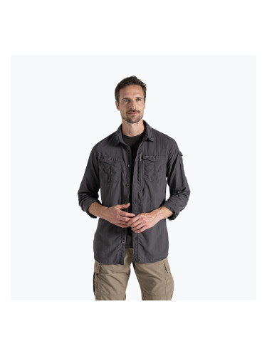 Мъжка риза Craghoppers NosiLife Adventure Long Sleeved Shirt III black pepper