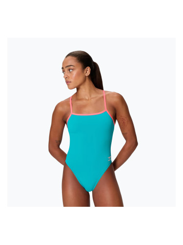 Дамски цял бански костюм Speedo FL Solid V-Back 2.0 mayan blue