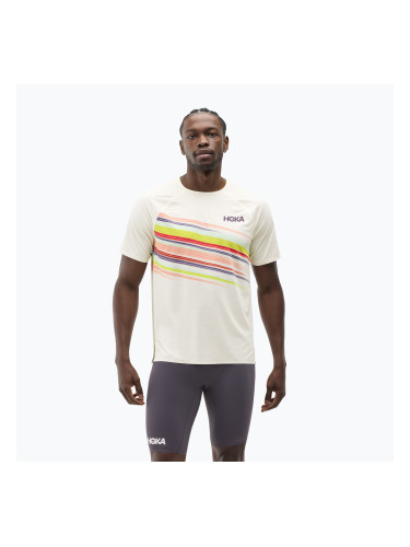Мъжка тениска за бягане HOKA Race Day alabaster flare