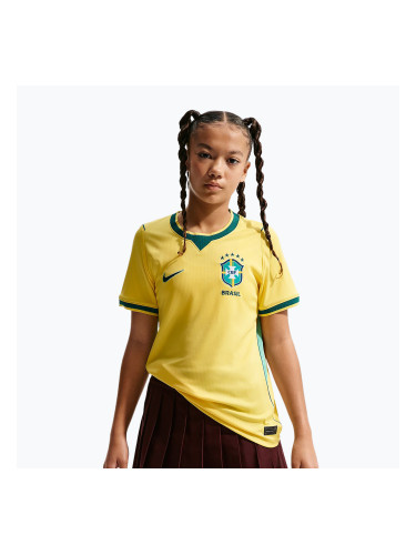 Детска футболна тениска Nike Brazil 2026 Stadium Home Soccer Replica canary/light menta/geode teal