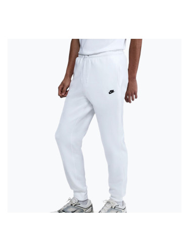 Мъжки панталони за бягане Nike Club Jogger white/white/black
