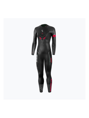 Дамски неопренов костюм за триатлон Synergy Adrenaline Full Sleeve 5 mm black/red