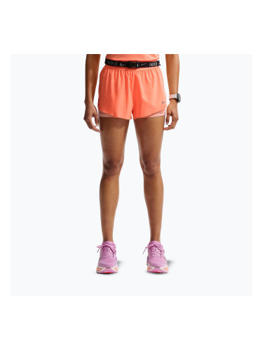 Дамски шорти за бягане Nike Swift Mid-Rise 2in1 orange pulse
