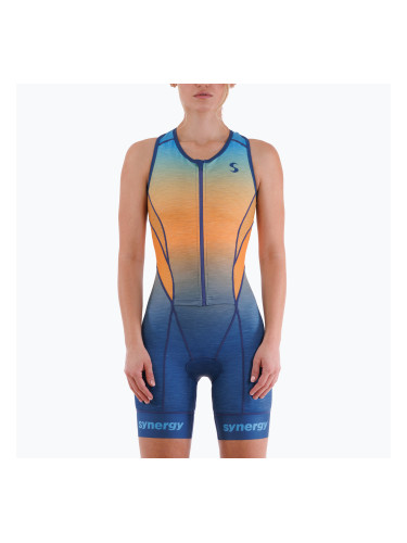 Дамски гащеризон за триатлон Synergy Pro Sleeveless Racerback Trisuit orange wave