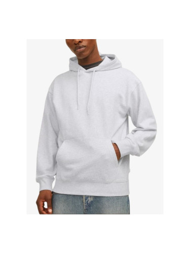 JACK&JONES Jjecharge Sweat Hood Noos White Melange
