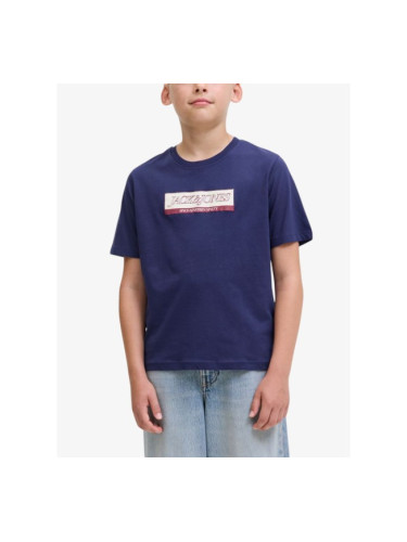 JACK&JONES Jorinwood Block Brend Tee Ss Cn Noos Jnr Ocean Cavern