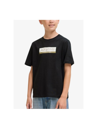 JACK&JONES Jorinwood Block Brend Tee Ss Cn Noos Jnr Black