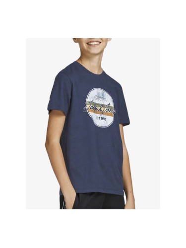 JACK&JONES Jorbrady Tee Ss Crew Neck Sn Jnr Navy